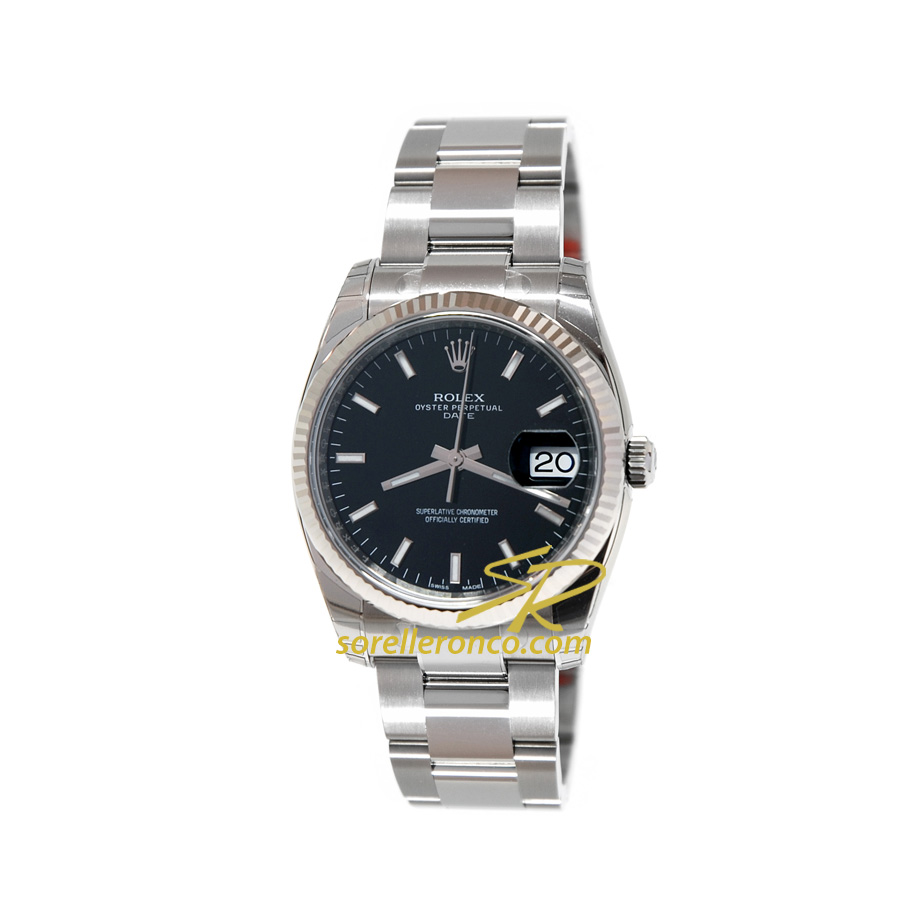 Datejust Quadrante Nero Indici 34mm Automatico - Nuovo