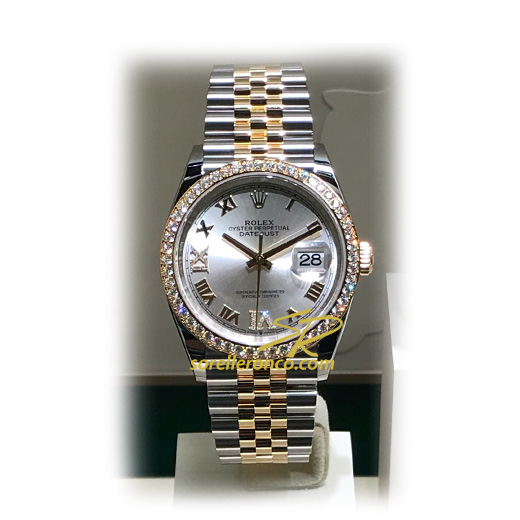 Datejust Silver Romani Ghiera Diamanti 36mm