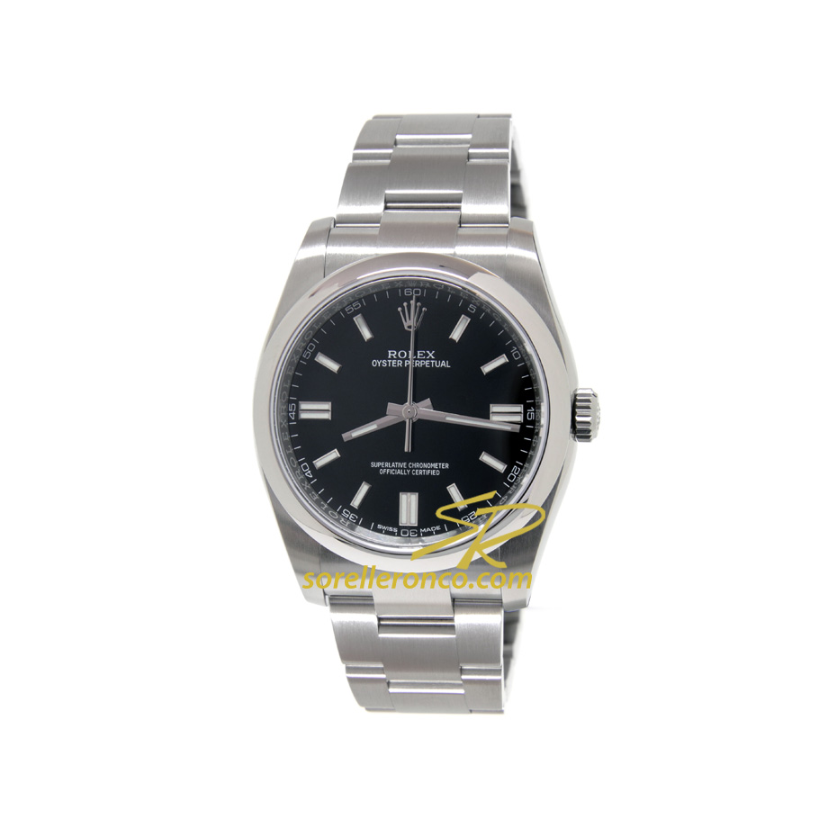 Oyster Perpetual Nero Indici Bianchi 36mm