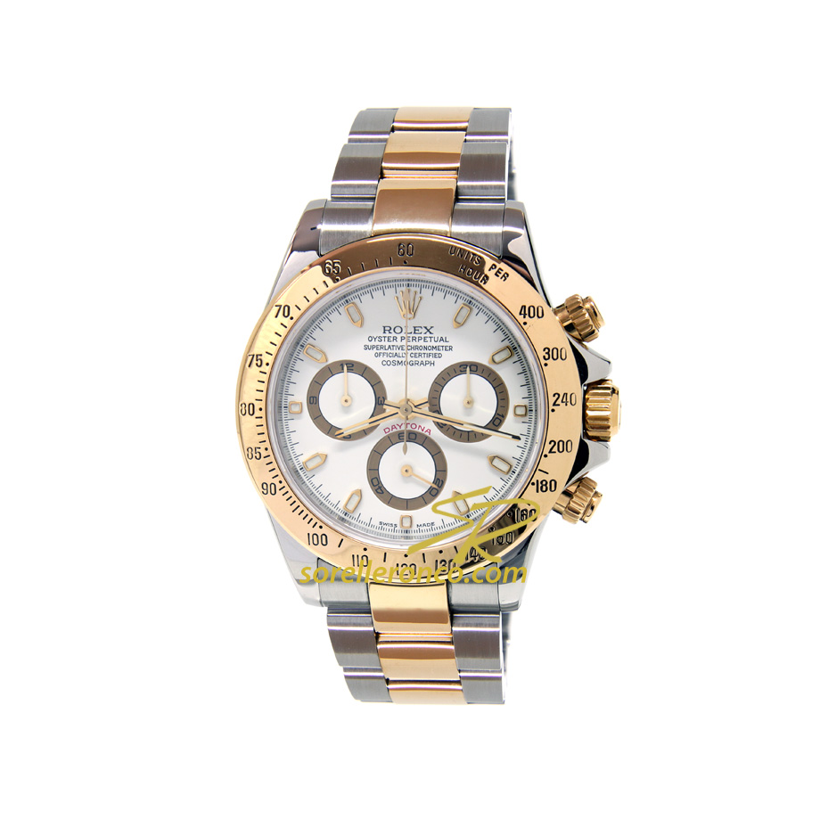 Daytona Acciaio Oro Giallo 40mm Bianco - Usato