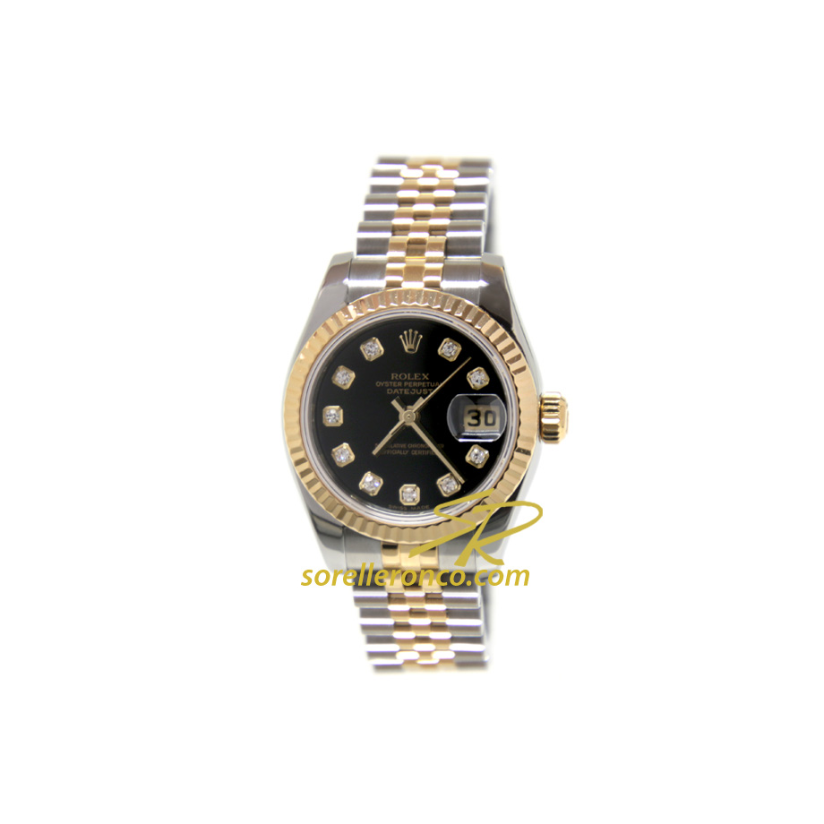 Datejust Acciaio Oror Giallo e Diamanti 26 mm