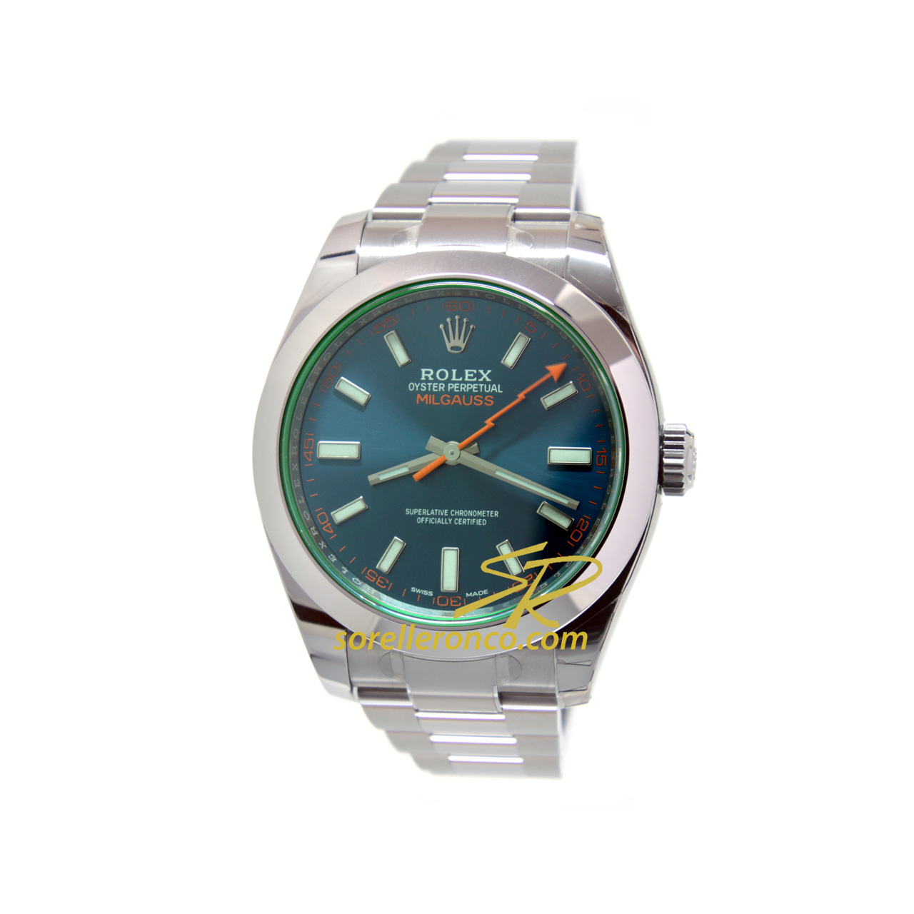 Milgauss Quadrante Blu 41mm con Vetro Verde - Usato