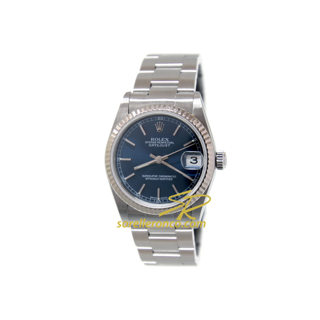 Datejust 31mm Blu Ghiera Oro Bianco - Usato