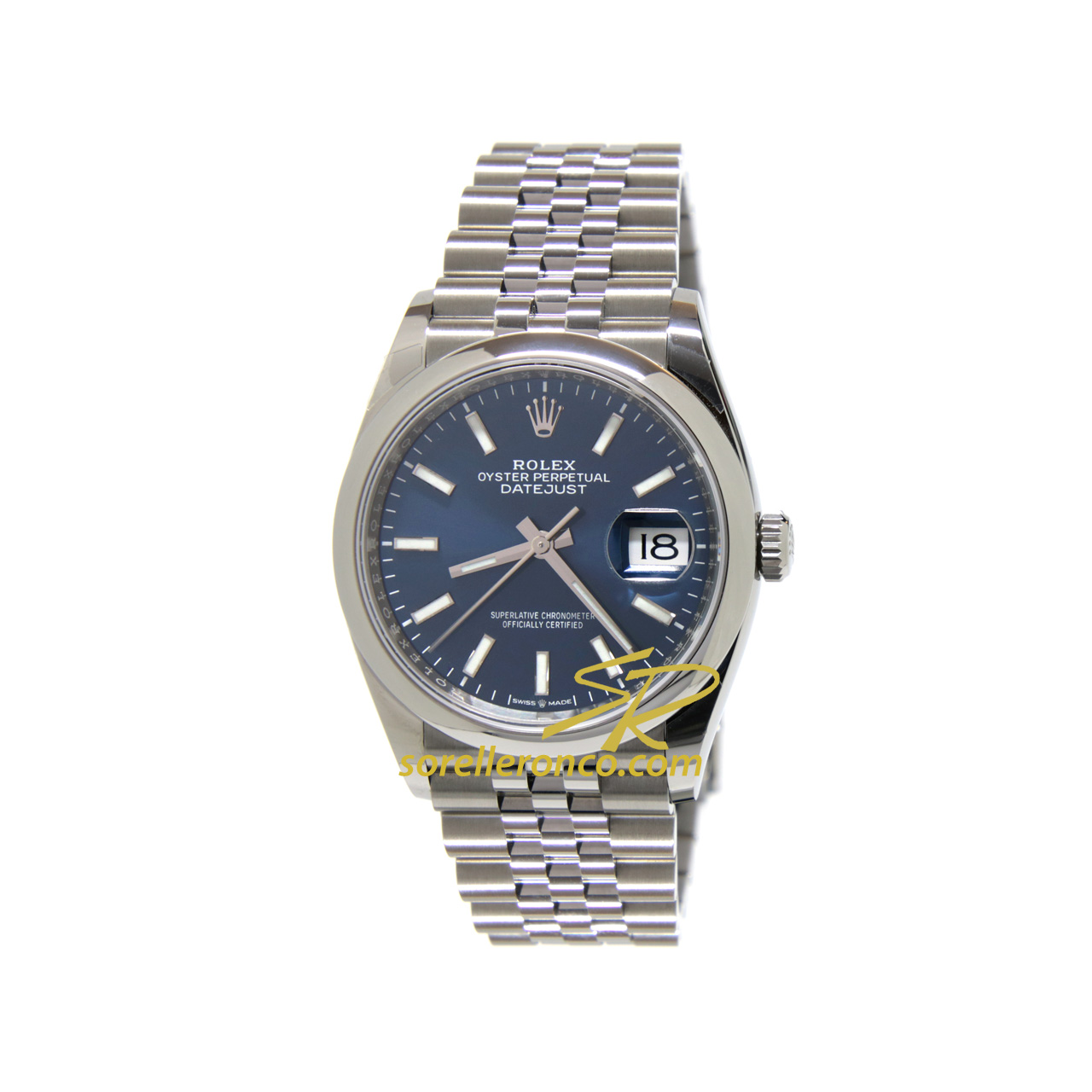 DateJust 36mm Blu Bracciale Jubilee