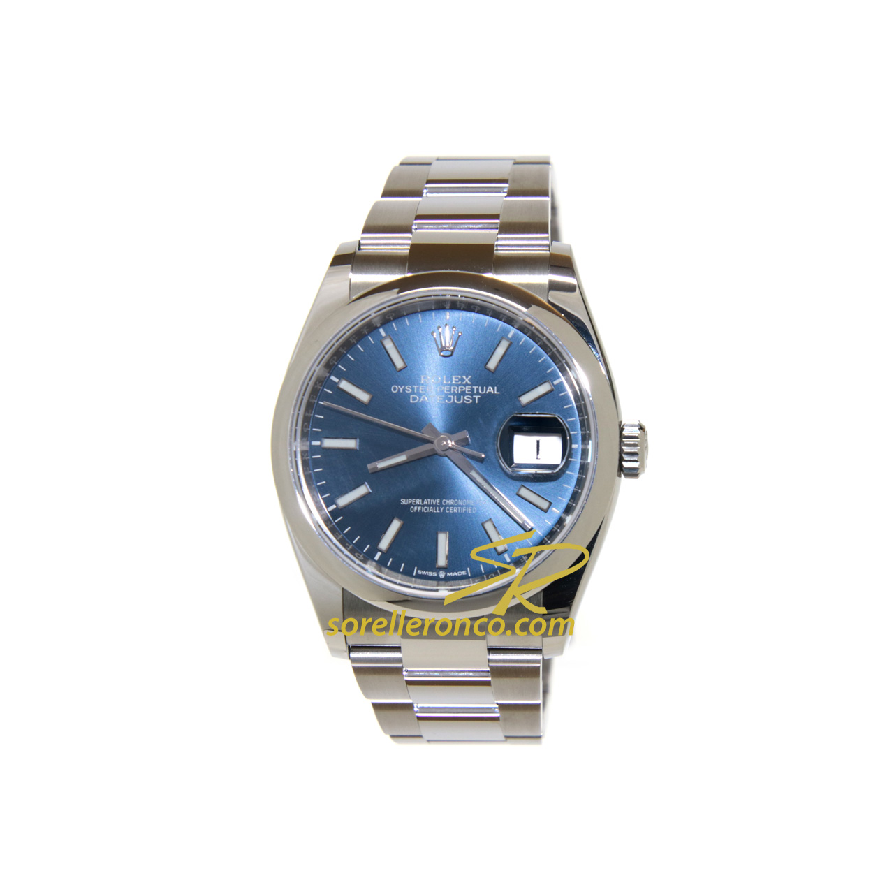 Datejust 36mm Oyster Blu Indici Automatico Nuovo Movimento