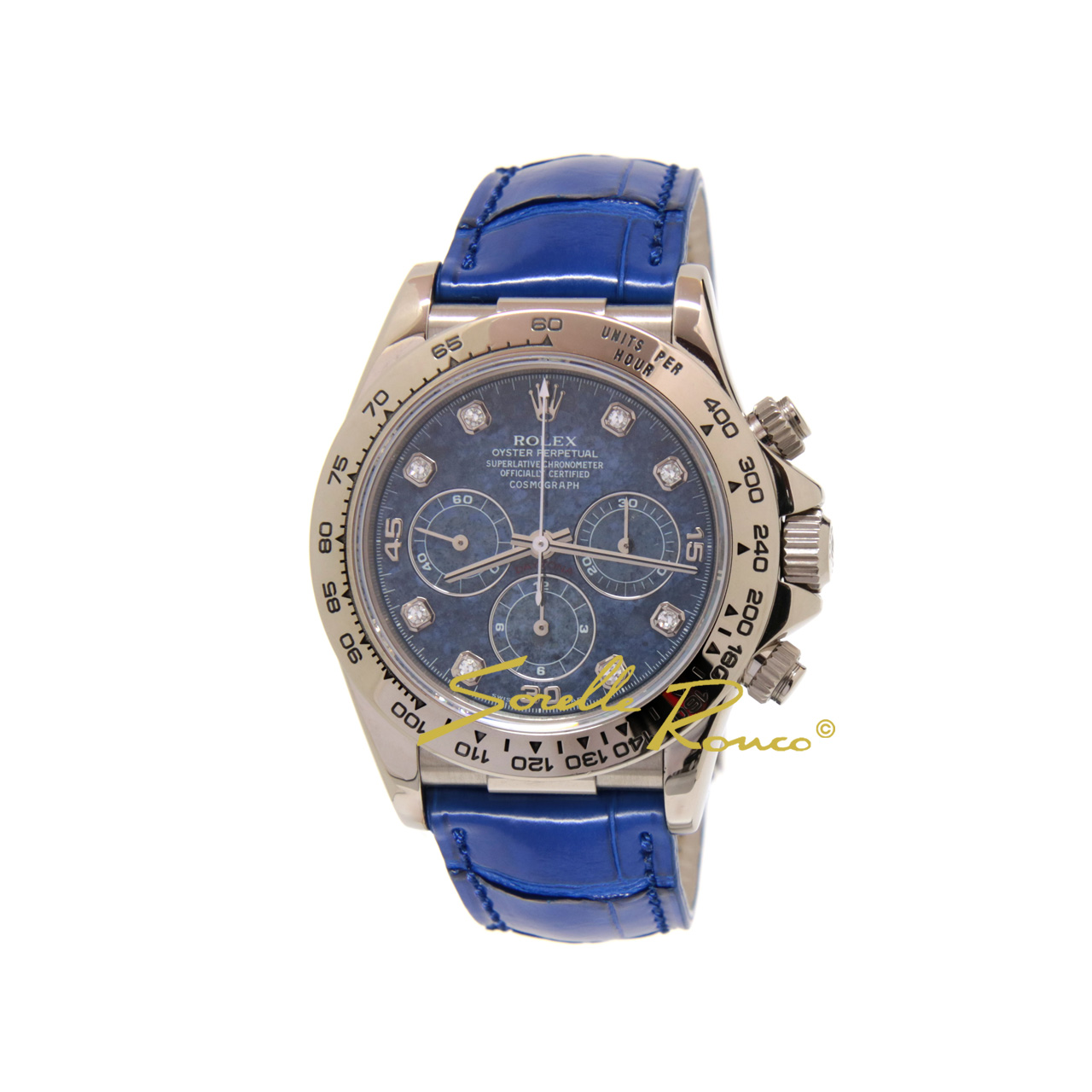 Daytona Zenith Oro Bianco Sodalite Blu Diamanti
