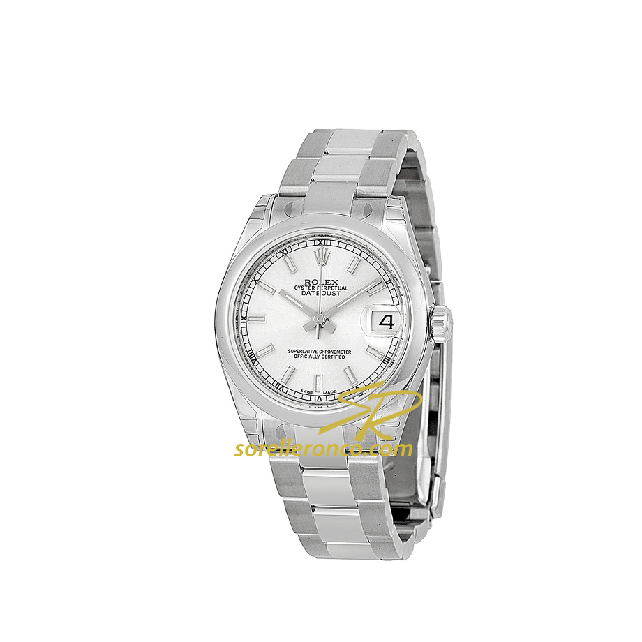 Datejust Silver Indici 31mm Bracciale Oyster