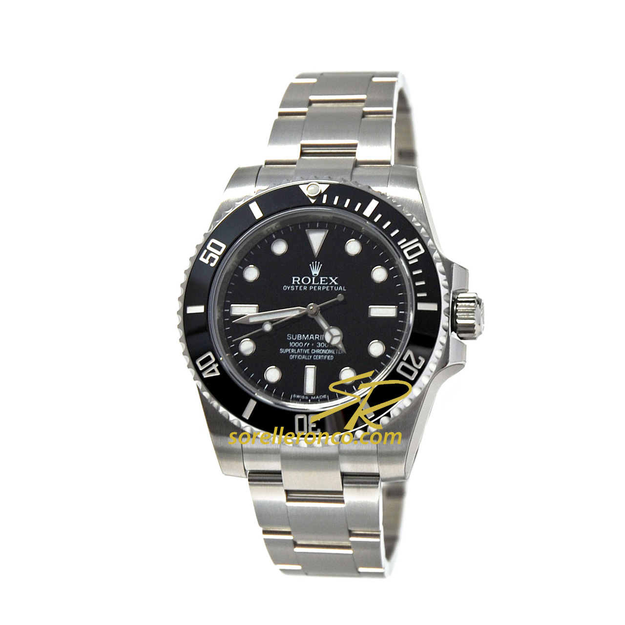 Submariner No Date Ghiera Ceramica Nera 40 mm