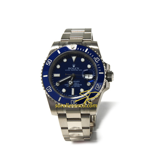 Submariner Oro Bianco Ghiera Blu 40mm