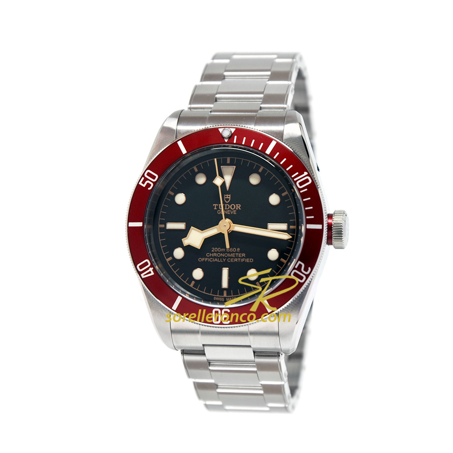 Heritage Black Bay Acciaio Ghiera Rossa COSC