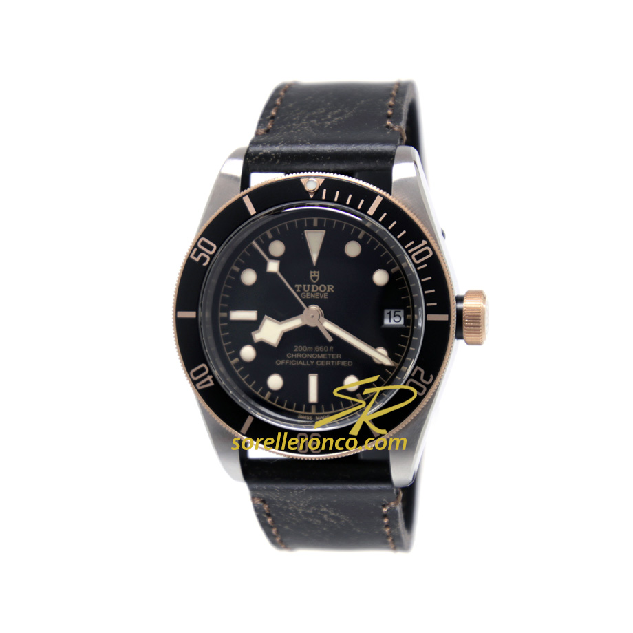 Black Bay Acciaio e Oro Cinturino Pelle 41mm