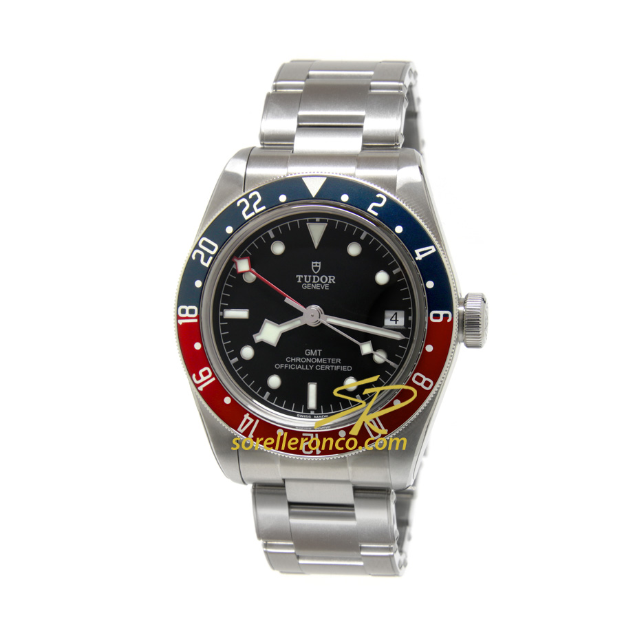 Black Bay GMT Ghiera Blu-Rossa  Acciaio 41mm