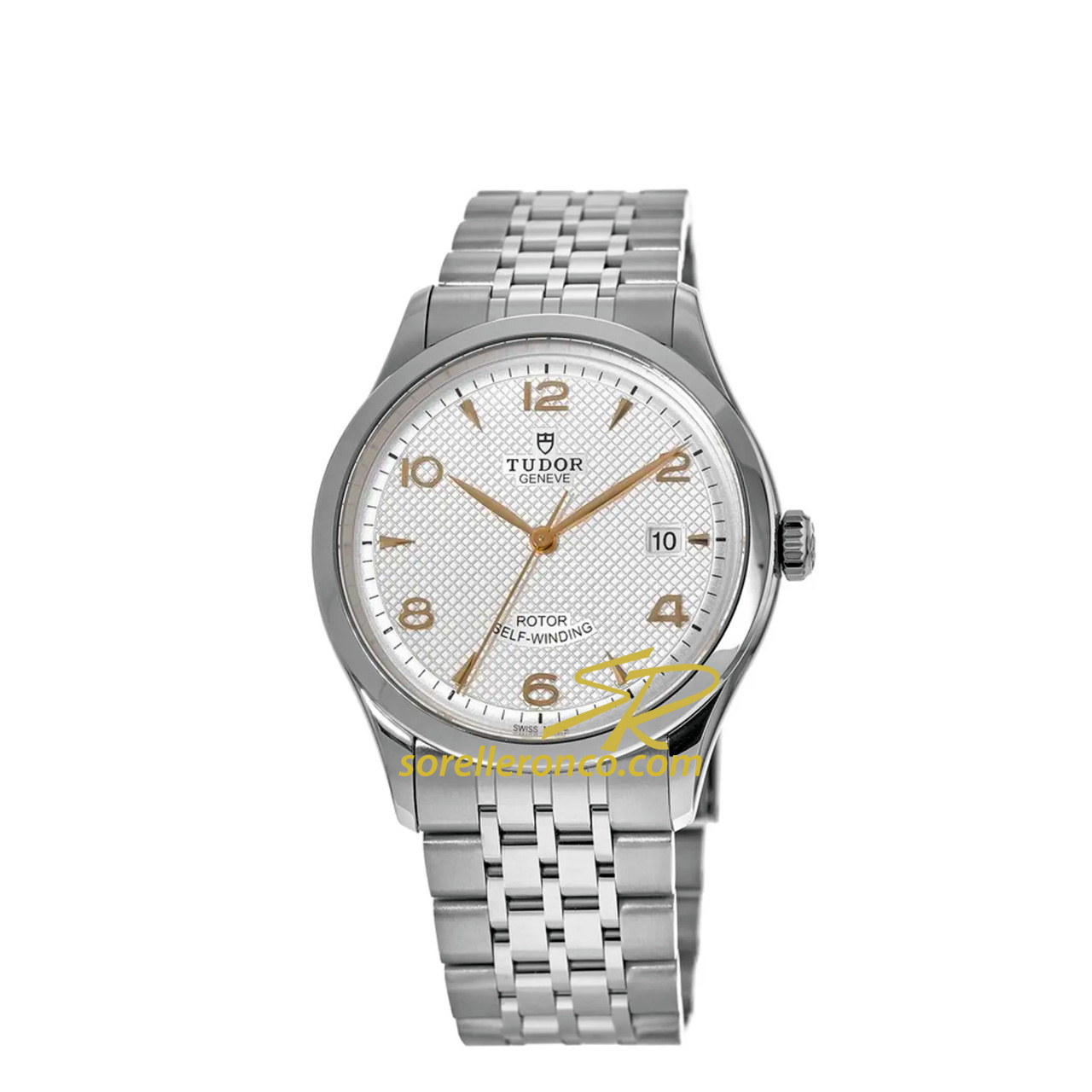 1926 Silver Numeri Dorati Bracciale Acciaio 39mm