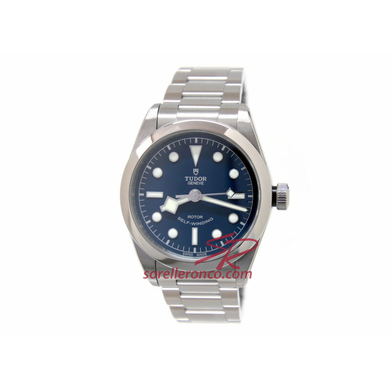 Black Bay BLU 36mm Bracciale Acciaio 