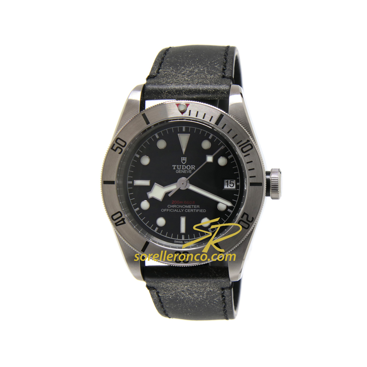Heritage Black Bay Nero ghiera Acciaio 41mm con Pelle