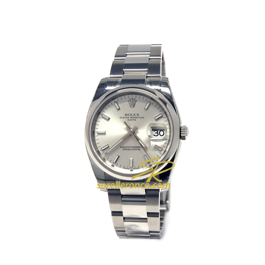 Date Silver indici 34mm Acciaio - Nuovo