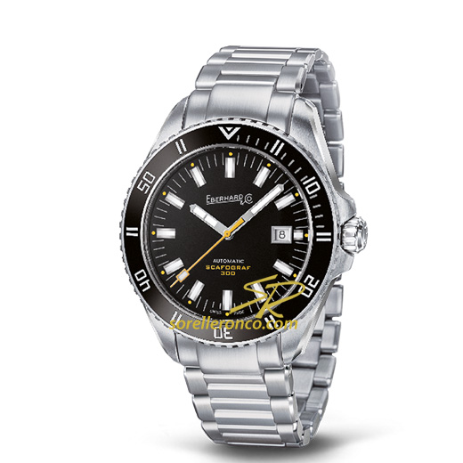 Scafograf 300 43mm Bracciale Acciaio Lancetta Gialla