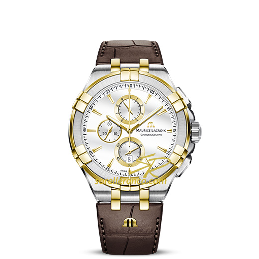 Aikon Quarzo Chrono Acciaio PVD Oro 44mm