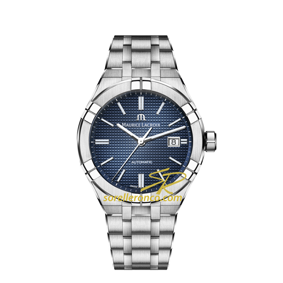 Aikon Autoamtic Blu Bracciale Acciaio