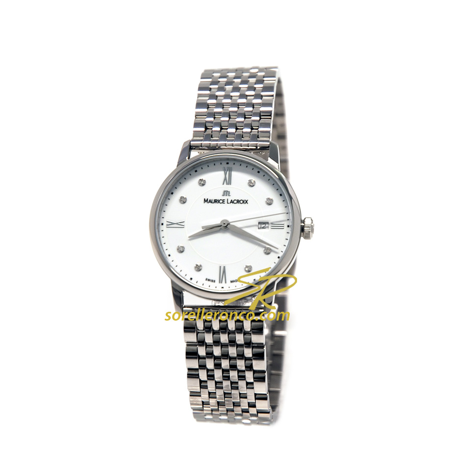 Eliros Quarzo Lady 30mm Bianco Diamanti