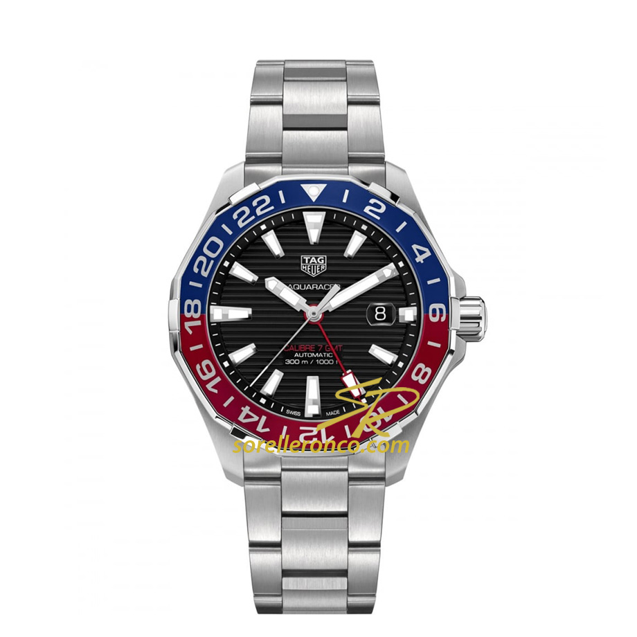Aquaracer GMT PEPSI Automatico Cal. 7 Ghiera Rosso/Blu