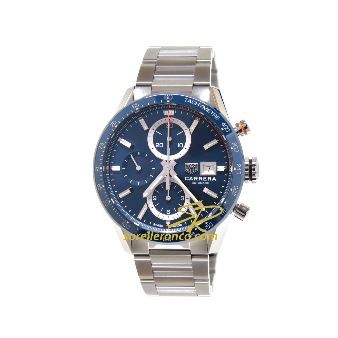 Nuovo Carrera CHRONO Automatico Ceramica BLU
