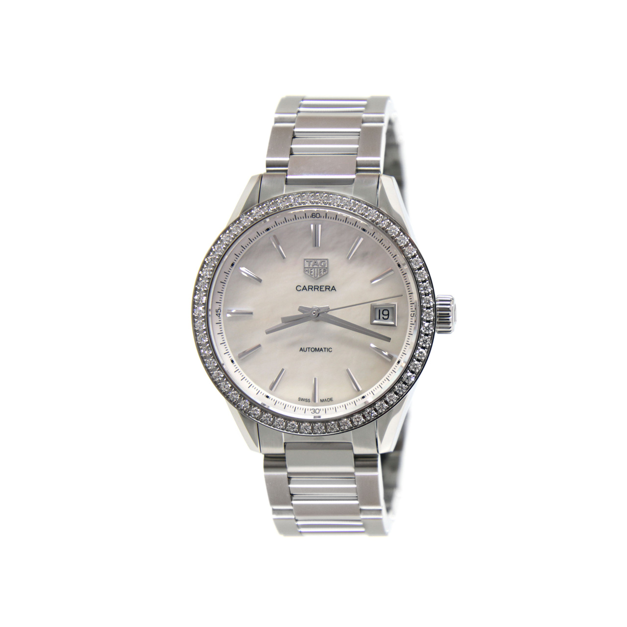 Carrera Calibro 5 Madreperla Ghiera Diamanti