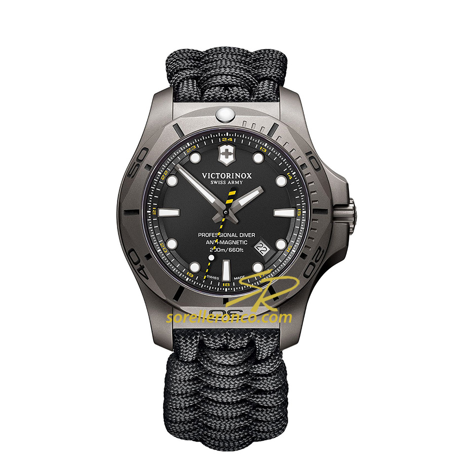 INOX Professional Diver Paracord Nero 45mm