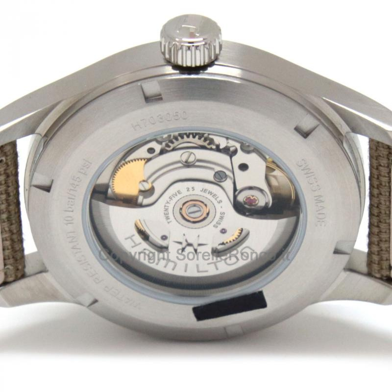 HAMILTON KHAKI FIELD MARRONE 42MM CANVAS