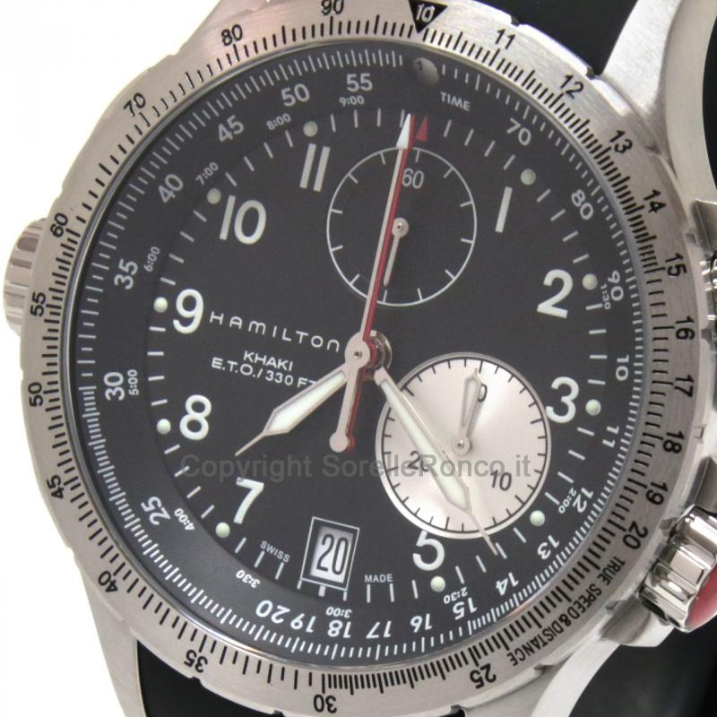 HAMILTON KHAKI AVIATION ETO CHRONO NERO 42MM