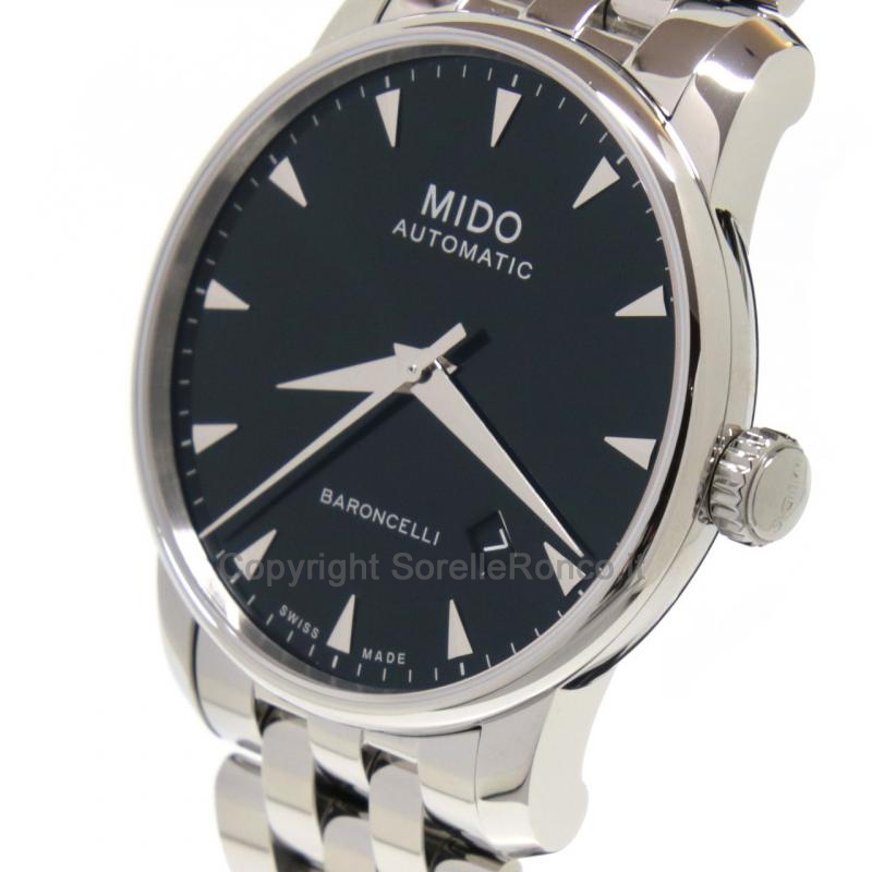 MIDO BARONCELLI NERO 38MM BRACCIALE ACCIAIO