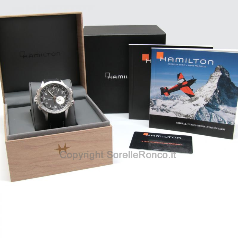 HAMILTON KHAKI AVIATION ETO CHRONO NERO 42MM