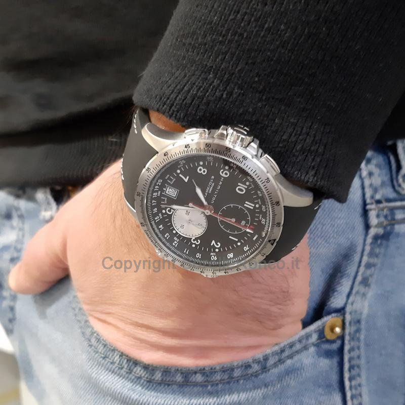 HAMILTON KHAKI AVIATION ETO CHRONO NERO 42MM