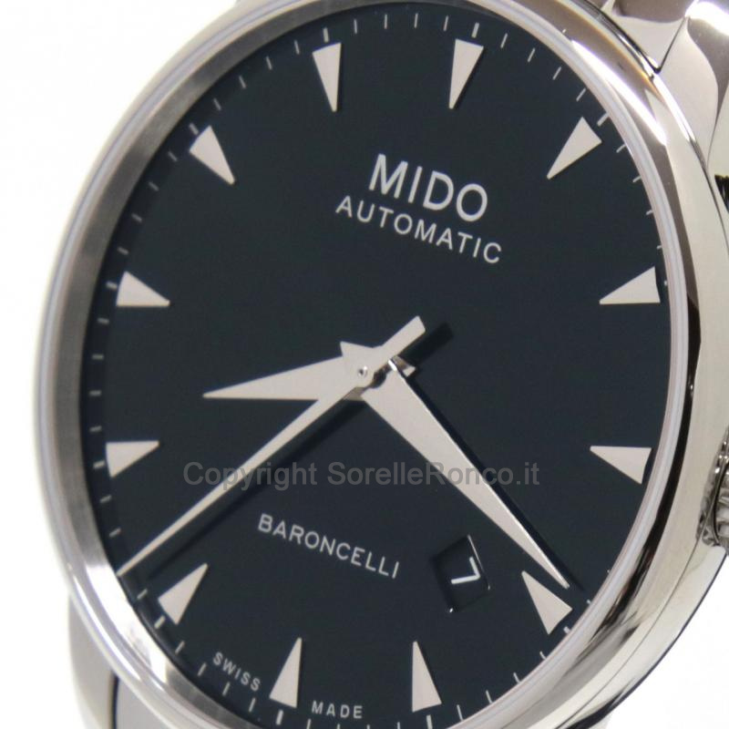 MIDO BARONCELLI NERO 38MM BRACCIALE ACCIAIO