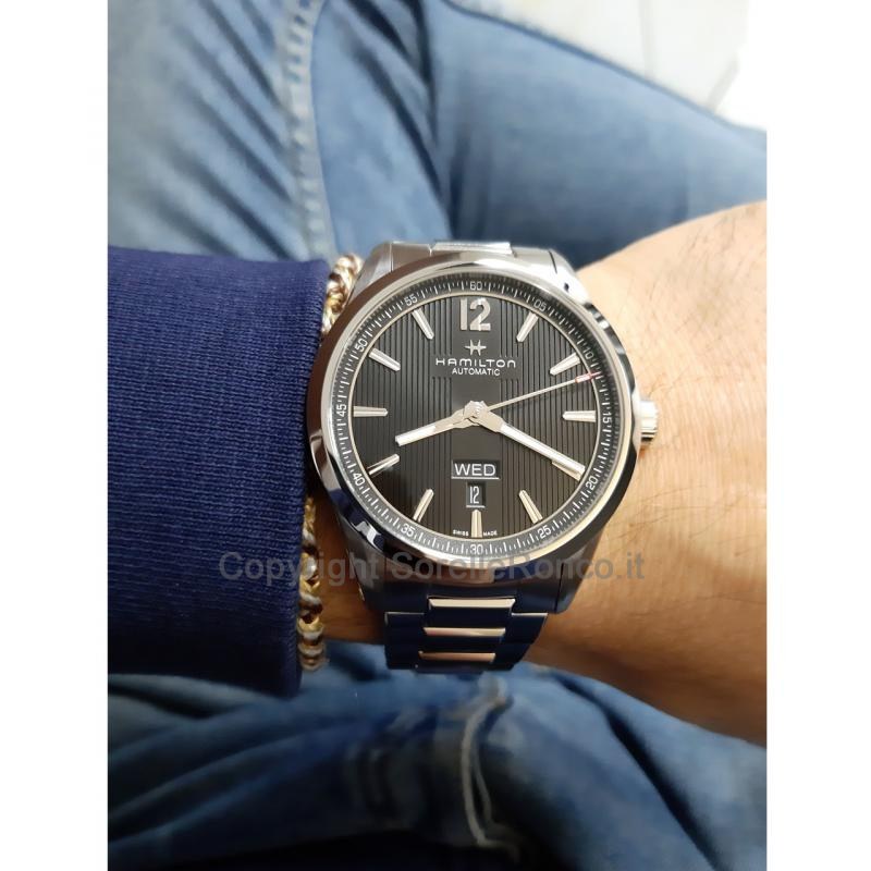 HAMILTON BROADWAY DAY DATE NERO 42MM ACCIAIO