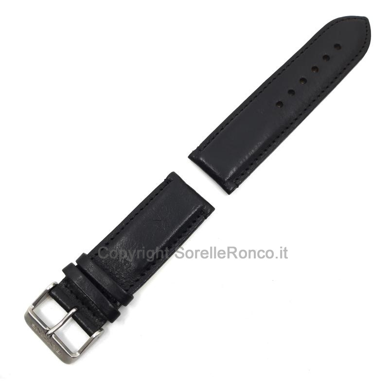 CINTURINO GLYCINE PELLE NERA LISCIA 24MM