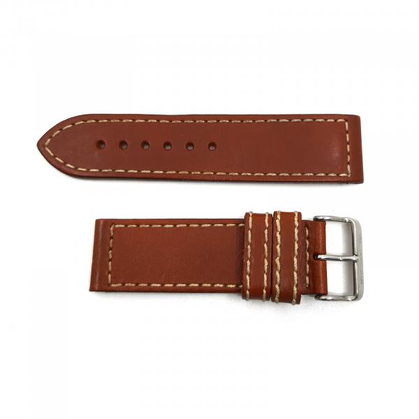 1115845 - Cinturino Glycine Pelle Marrone Chiaro Liscia 24mm