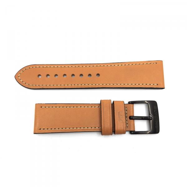 1130693-PVD - Cinturino Glycine Pelle Marrone Chiaro 24mm