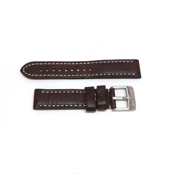 GL0183-251 - Cinturino Glycine Pelle Marrone 20mm