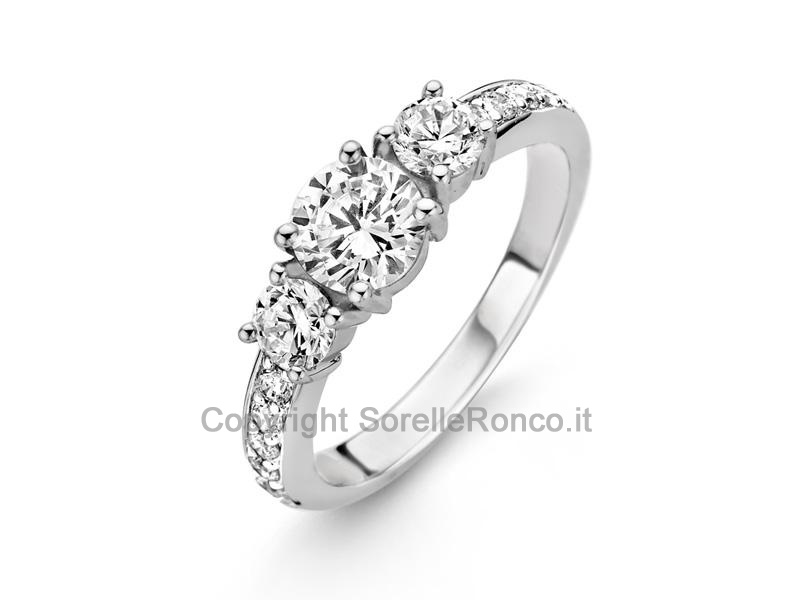 ANELLO ZIRCONI TRILOGY TI SENTO MILANO