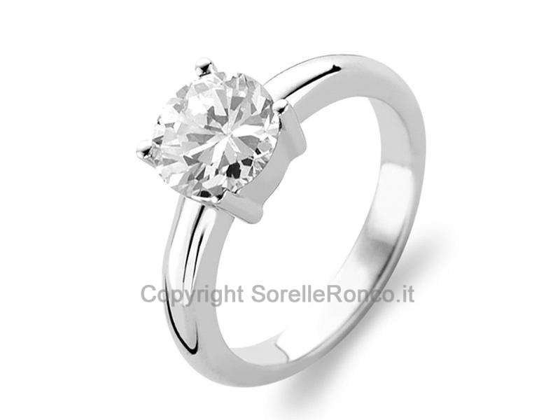 ANELLO SOLITARIO ZIRCONE TI SENTO MILANO
