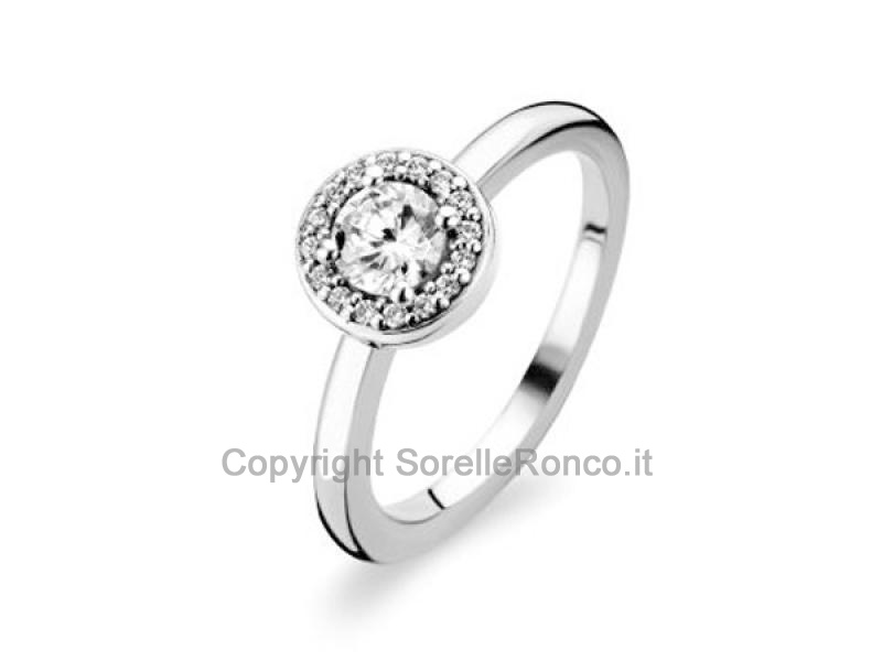 ANELLO TI SENTO MILANO ARGENTO E ZIRCONI