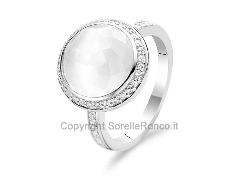 ANELLO TI SENTO MILANO ARGENTO E ZIRCONI