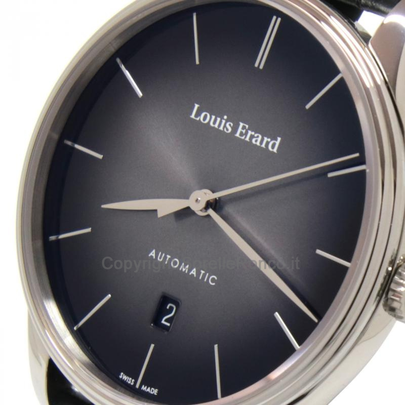 LOUIS ERARD HERITAGE GRIGIO 41MM AUTO PELLE NERA