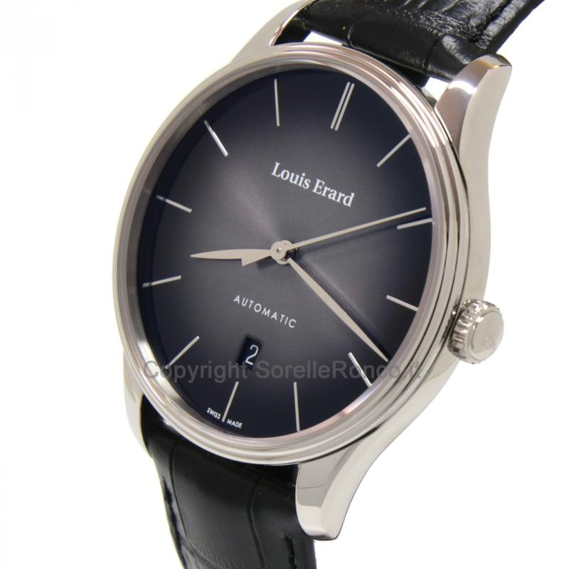 LOUIS ERARD HERITAGE GRIGIO 41MM AUTO PELLE NERA