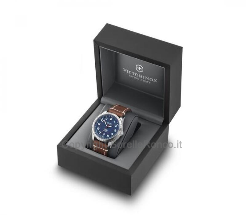VICTORINOX AIRBOSS MECHANICAL BLU 42MM PELLE