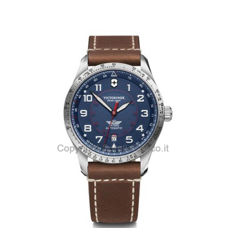 VICTORINOX AIRBOSS MECHANICAL BLU 42MM PELLE