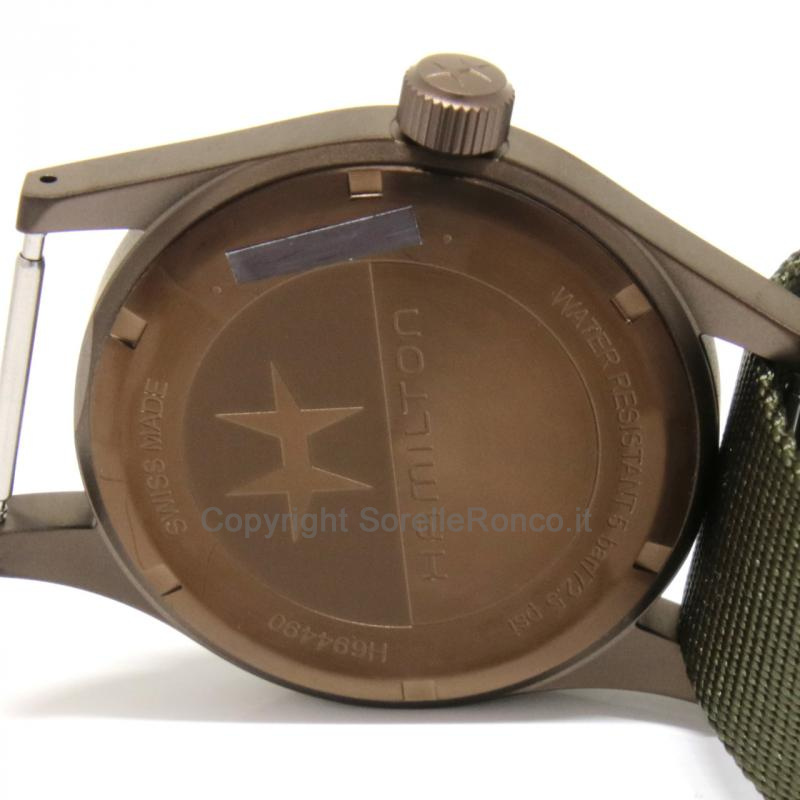 HAMILTON KHAKI FIELD 38MM VERDE CINTURINO NATO