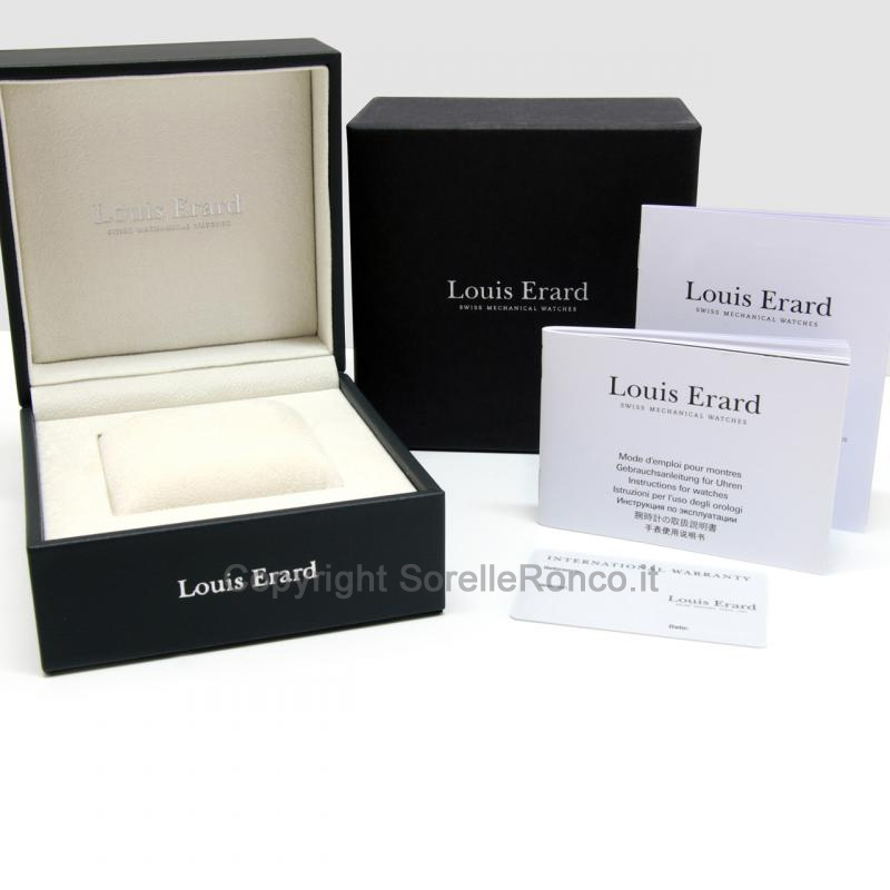 LOUIS ERARD HERITAGE GRIGIO 41MM AUTO PELLE NERA