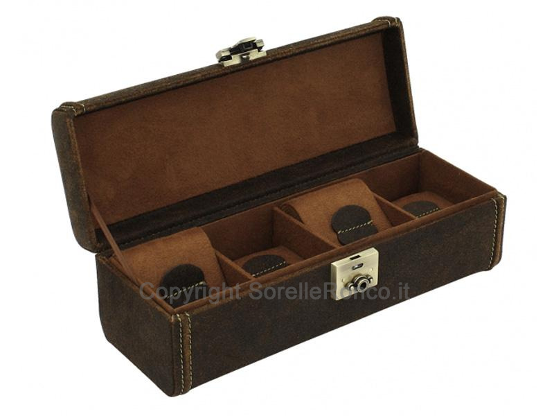 SCATOLA PER 4 OROLOGI FRIEDRICH CUBANO